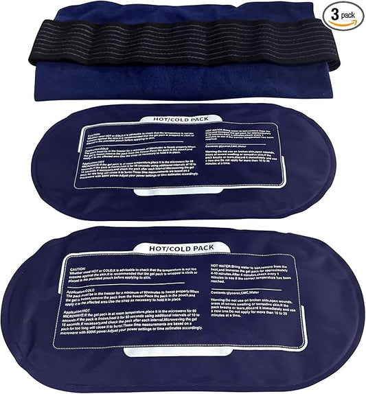 World-Bio Ice Pack for Sports Injuries,Reusable Ice Packs with Adjustable Straps for Muscle Pain, Swelling, Multifunctional Hot and Cold Compress for Knee, Shoulder, Arm, Leg,Back,Head,Ankle
