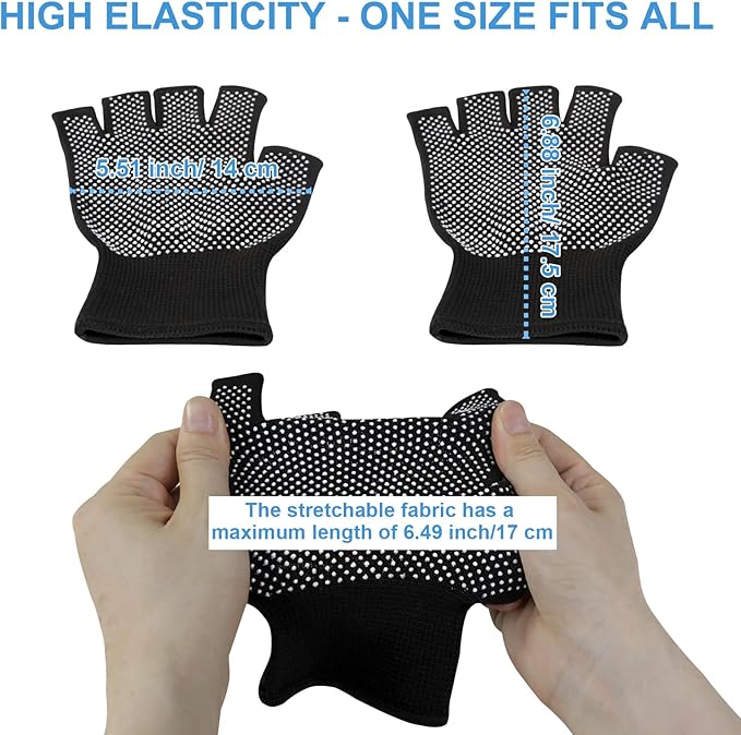 Half-Finger Workout Gloves, Sports Cycling Glove, Fingerless Work Gloves for Men Women, Anti-slip Exercise Gloves