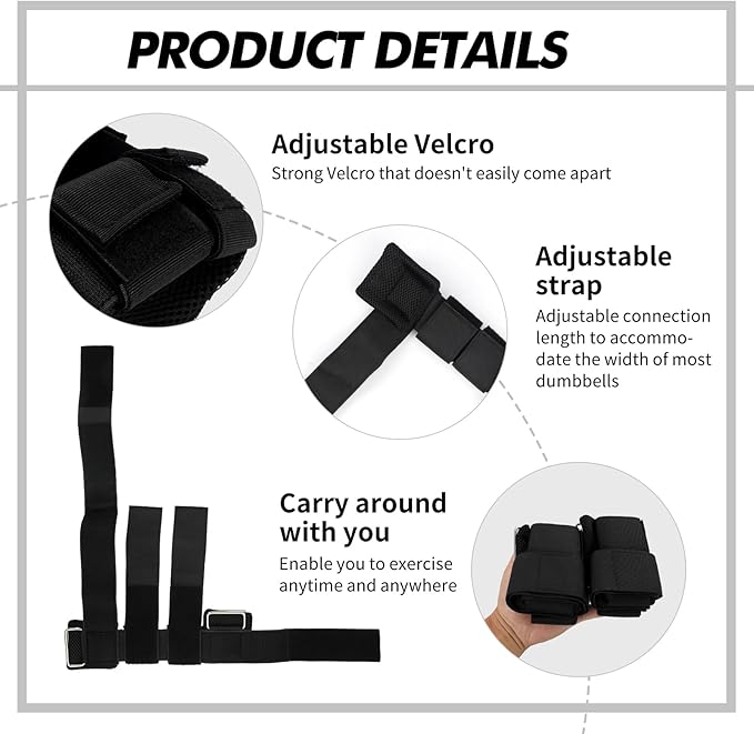 2 Pcs Dumbbell Foot Attachment, Ankle Straps for Leg Workouts at Home, Gym Trainer Equipment for Hamstring Curls, Leg Extensions, Hip Flexors, Tibialis Strengthener for Athletes, Gym Trainers