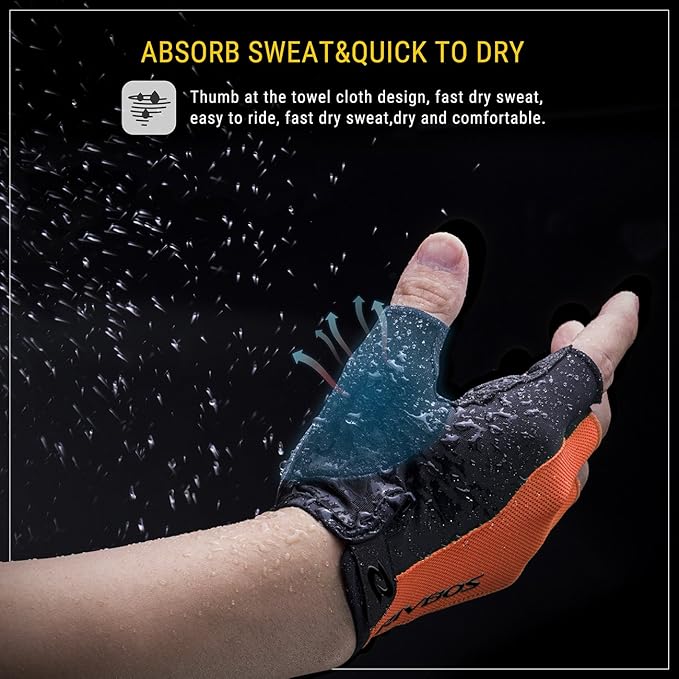 RIVBOS Cycling Gloves Bike Gloves for Men Women with Anti-Slip Shock-Absorbing Pad for Bicycle/Workout/Road Bike/Gym/Driving CHG001