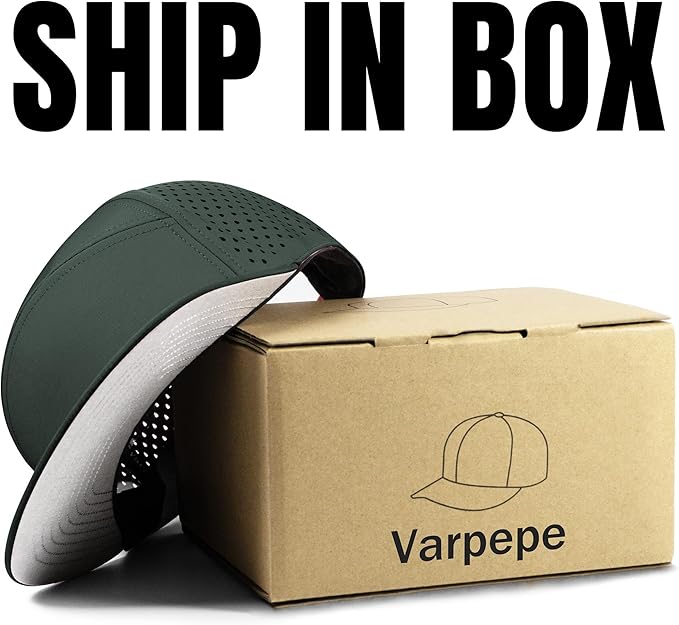 Performance Snapback Hats for Men Women,Flat Bill Cap,Golf,Running,Workout