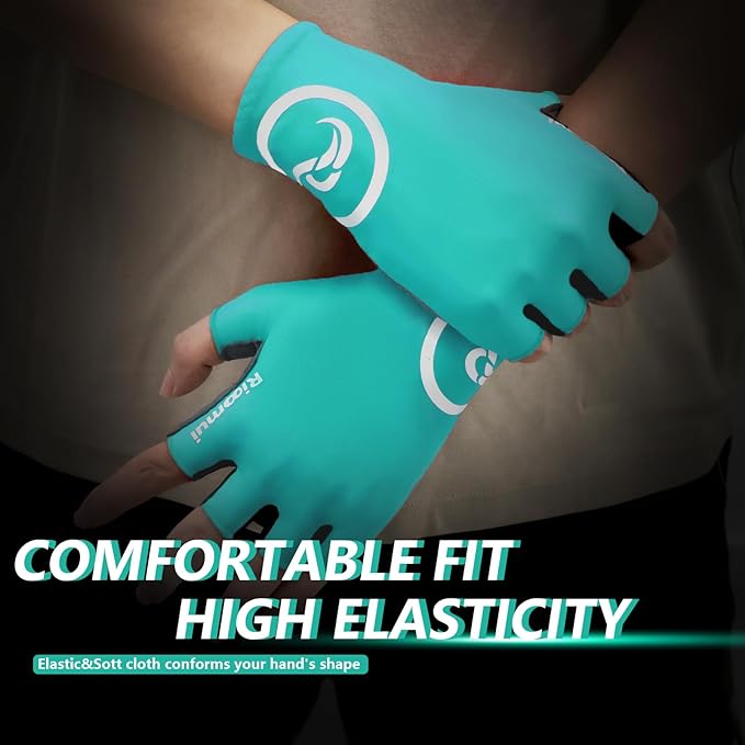 Cycling Gloves,Anti-Slip 5mm Padded Biking Gloves for Men Women Shock-Absorbing Summer Breathable for Road Bicycle Commuting