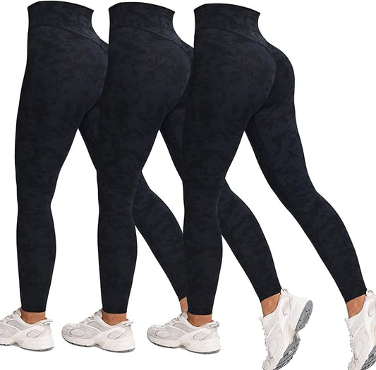 Aoxjox High Waisted Workout Leggings for Women Tummy Control Buttery Soft Yoga Metamorph Deep V Pants 26"
