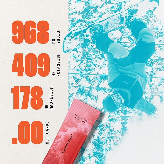 SALTT Electrolytes Powder Flavored Drink Mix - Cherry Chill - 30 Hydration Packets - Magnesium, Potassium, Sodium, Trace Minerals - Zero Sugar & Gluten Free - Travel Essentials