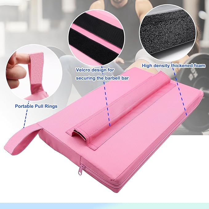 Square Hip-Thrust Pad Protective Extra Thick Foam pad for Barbell Weightlifting Hip Thrusts and Glute Bridges Workouts Home Gym Equipment