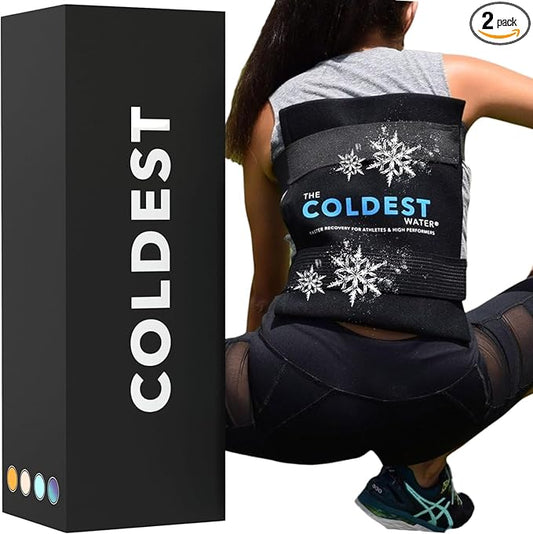 Coldest Ice Pack for Back Pain Relief - All Body Multipurpose Ice Pack for Lower Back Pain, Swelling, Bruises, Surgery, Cramps - Hot & Cold Therapy - Reusable & Adjustable Gel (Large)