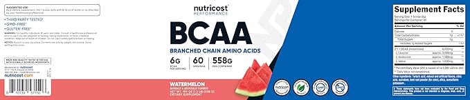 Nutricost BCAA Powder 2:1:1 (Watermelon) - 60 Servings