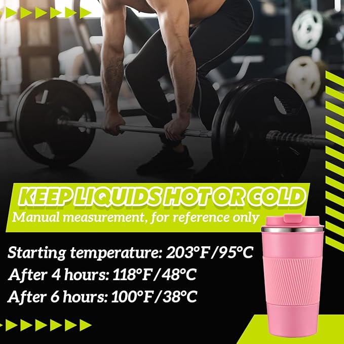 Maxdot 2 Pcs Stainless Steel Shaker Cup with Mixing Ball 17 oz Insulated Metal Blender Tumbler Water Bottle for Protein Mixes Gym Workout Coffee Drink (Pink)