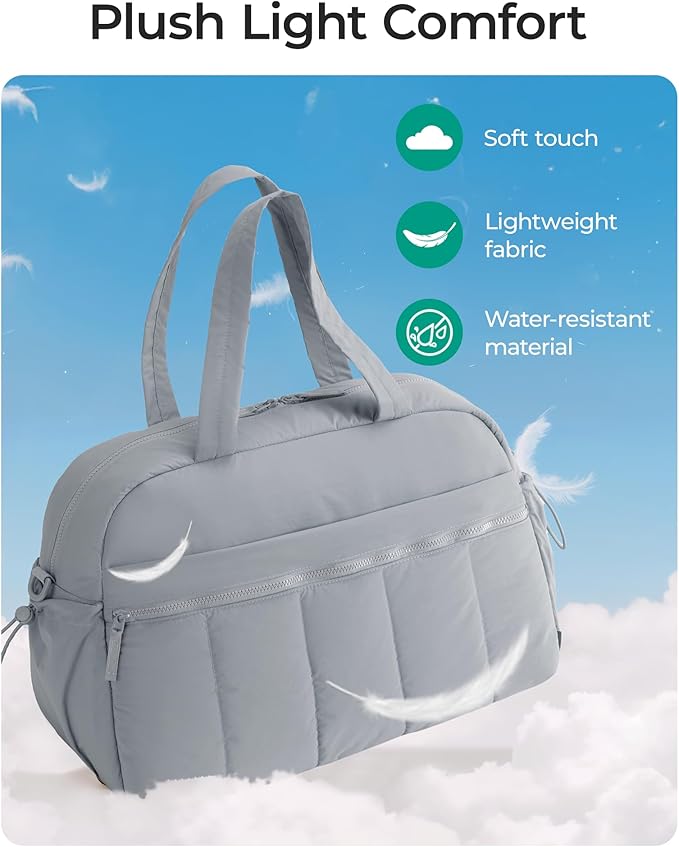 BAGSMART Gym Bag for Women, Duffle Bag for Travel with Wet Pocket, Lightweight Carry on Weekender Duffel, Water Resistant