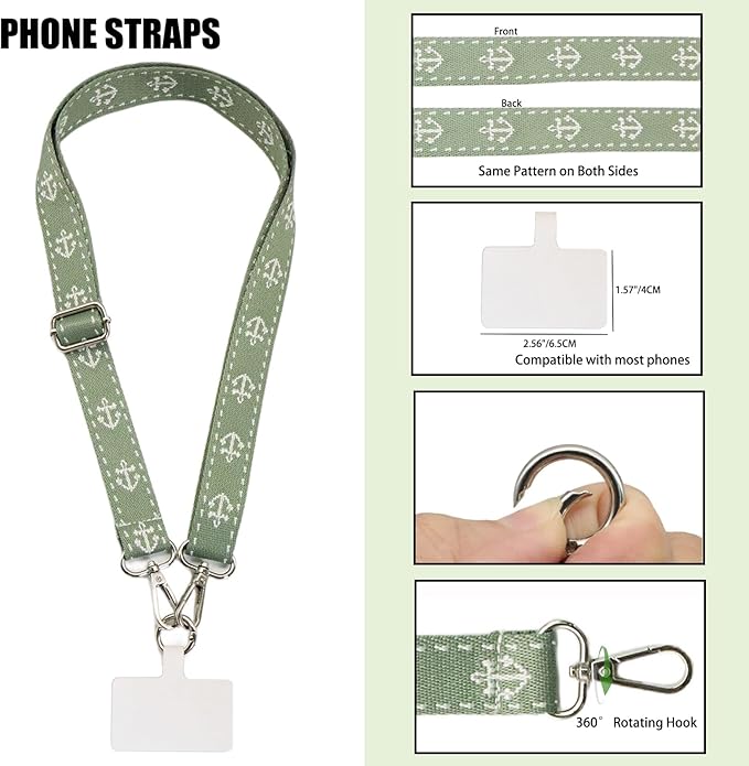 Adjustable 1" Width Phone Crossbody Lanyard and Wristlet Strap - Gift For The Lover In Your Life