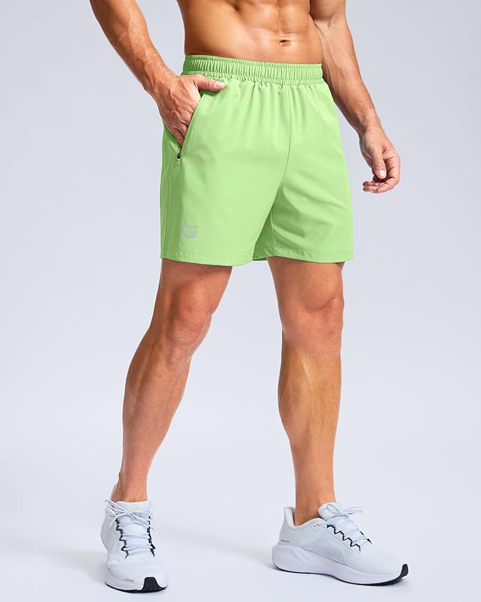 G Gradual Men's Athletic Running Shorts with Zipper Pockets Quick Dry 7"/ 5"/ 9" Workout Gym Shorts for Basketball Hiking