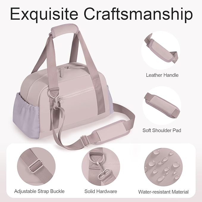 Small Gym Bag 14 inch for Women & Men Mini Gym Duffel Bag with Wet Compartment Waterproof Travel Duffle Bag for Sports Workout Dance