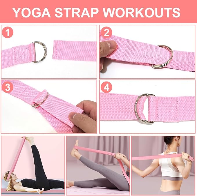 Pilates Ring Set with Resistance Bandsβ Anti-Slip Magic Circle Pilates Ring for Home Workouts, Full-Body Toning, Strength Training for Women 14PCS