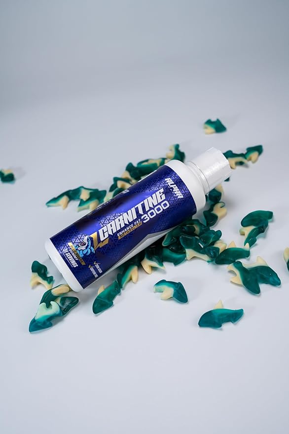 Alpha Supps L Carnitine Liquid 3000 | Stimulant-Free L-Carnitine Supplement for Men & Women | Pre-Workout Energy Boost & Muscle Recovery | Zero Sugar, Fat, & Carbs | 31 Servings (Blue Gummy)