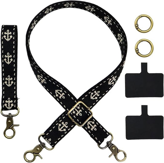 Adjustable 1" Width Phone Crossbody Lanyard and Wristlet Strap - Gift For The Lover In Your Life