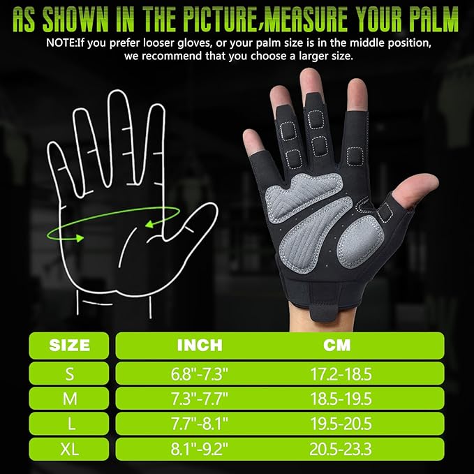 Seektop Workout Gloves for Men and Women, Weight Lifting Gloves with Full Protection, Excellent Grip, Gym, Breathable Exercise Gloves for Weightlifting, Fitness, Training