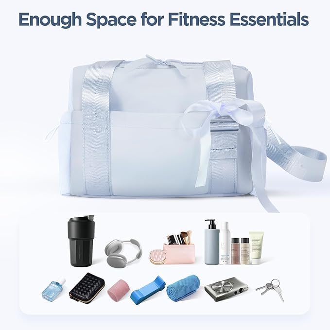 Mini Gym Bag for Women Girls Small Gym Tote Bag with Wet Compartment Waterproof Travel Duffle Bag Cute Workout Sport Bag