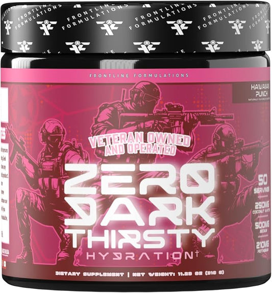 Zero Dark Thirsty - Hydration Drink Mix | Hawaiian Punch; 50 Servings | Contains Essential Electrolytes. Rapid Hydration. Replenish Lost Nutrients