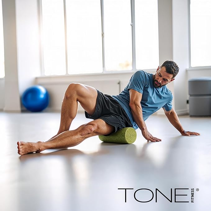 Tone Fitness High Density EPP Foam Exercise Foam Roller for Yoga, Pilates, Stretching, Massage, and Recovery | Multiple Sizes and Colors