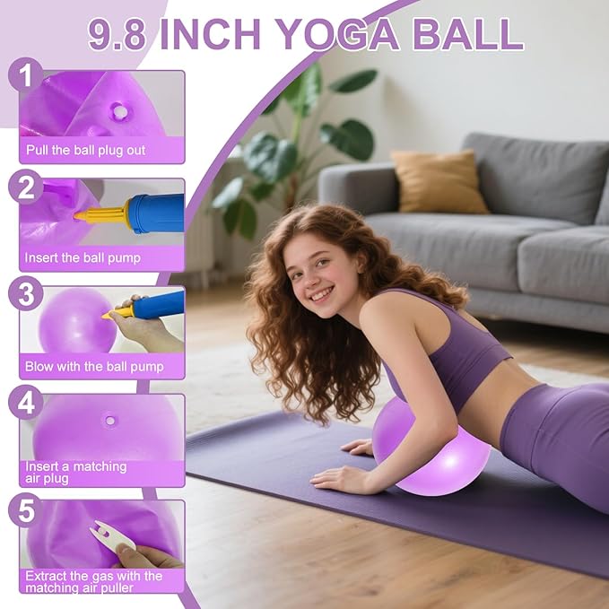 Pilates Ring Set with Resistance Bandsβ Anti-Slip Magic Circle Pilates Ring for Home Workouts, Full-Body Toning, Strength Training for Women 14PCS