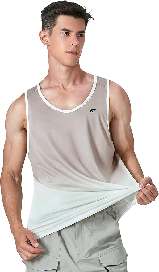 EZRUN Men's Quick Dry Sport Tank Top for Bodybuilding Gym Athletic Jogging Running,Fitness Training Workout Sleeveless Shirts