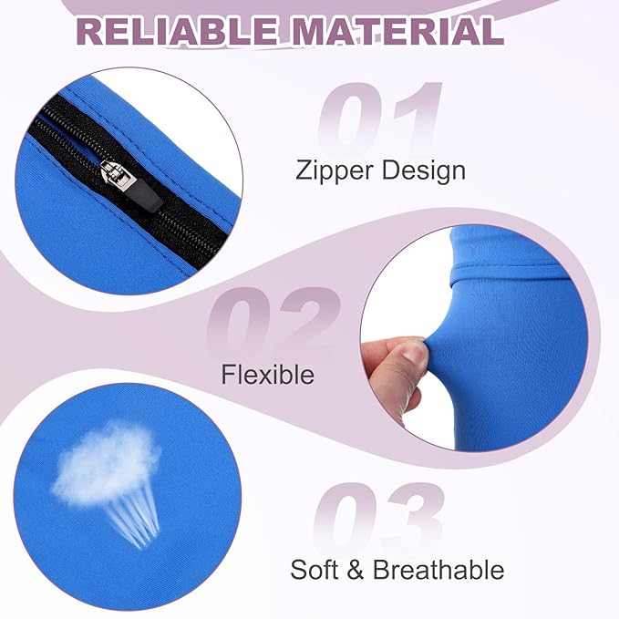 PATIKIL Universal Running Armband Sleeve 7.09"x5.12", Cell Phone Arm Bands Sleeve with Zipper Pocket for Key Earphones Credit Cards Sports Gym Workouts Exercise (XL, Blue)