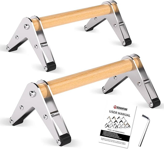 Push Up Bar - Heavy-Duty Stainless Steel Pushup Stands with Non-Slip Base, 500LB Capacity, Portable Home Gym Equipment for Strength Training & Floor Workout
