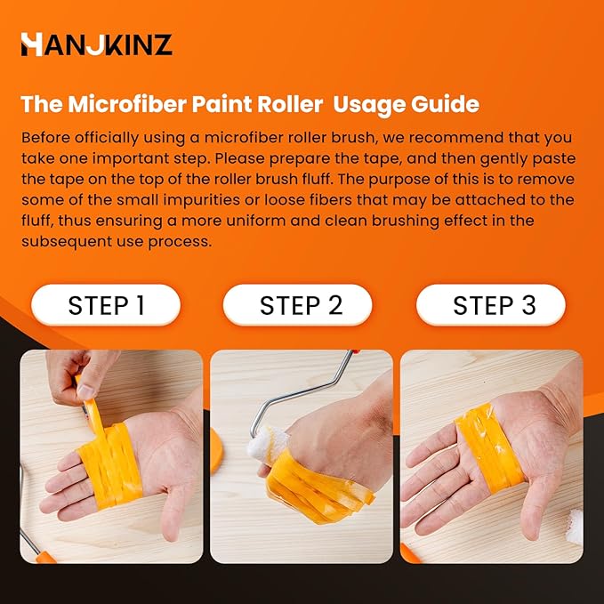 20 Pack Microfiber Paint Roller, 4 Inch and 6 Inch, Small Paint Roller Covers, 3/8-Inch Nap, Mini Paint Rollers for House Painting with Paint Roller Frame, Wall Painting Tool