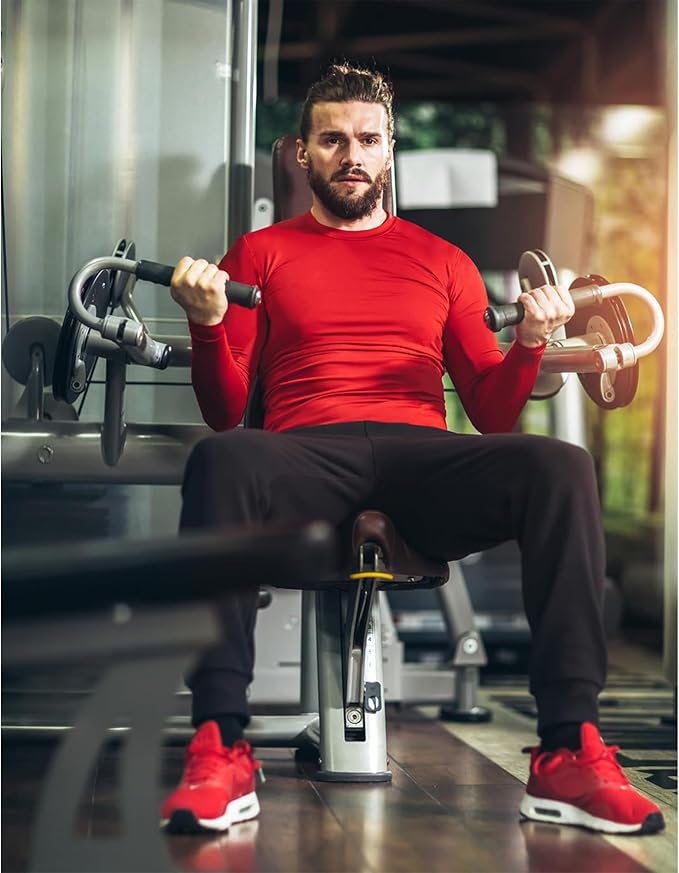 Men's 1, 3 or 5 Pack Performance Long Sleeve T-Shirts, UPF 50+ Sun Protection Shirts, Athletic Gym Workout Shirts for Running