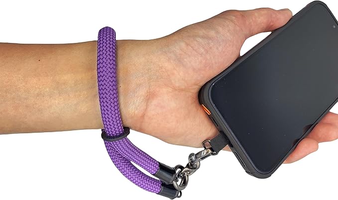 Phone Lanyard Wrist Strap Phone Strap Wrist Lanyard for Cell Phone Around the Hand with Lanyard Patch (Purple)