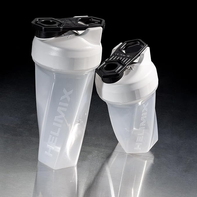 HELIMIX 1.5 Vortex Blender Shaker Bottle Holds upto 28oz | No Blending Ball or Whisk | USA Made | Portable Pre Workout Whey Protein Drink Shaker Cup | Mixes Cocktails Smoothies Shakes | Top Rack Safe