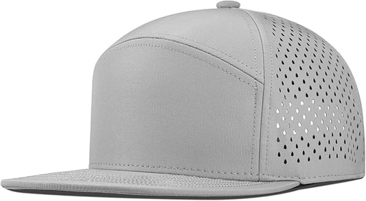 Performance Snapback Hats for Men Women,Flat Bill Cap,Golf,Running,Workout