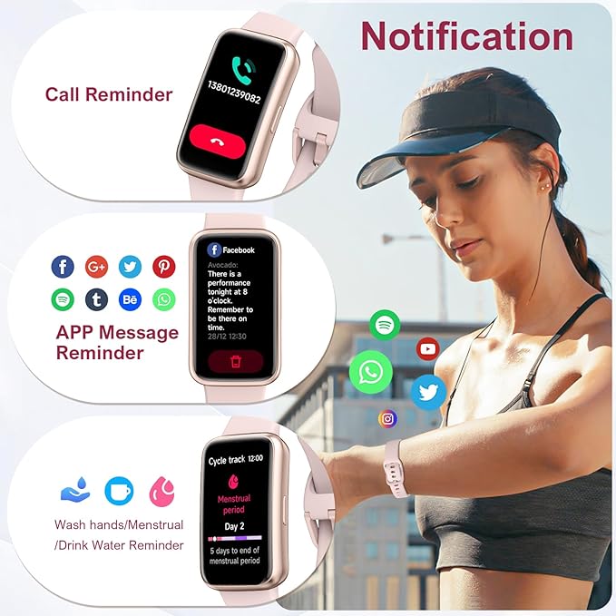 Fitness Tracker,Smart Watch with 24/7 Heart Rate Blood Oxygen Sleep Monitor,1.47" HD Touchsreen with Step & Calorie Counter 100+ Sport Modes Health Activity Trackers for Men and Women (Pink)