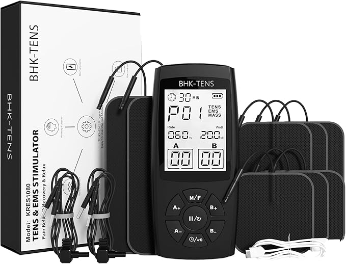 TENS Unit Muscle Stimulator for Pain Relief Therapy, 22 Modes EMS TENS Machine, Electronic Muscle Relaxer for Shoulder Pain Relief, Back Pain, Shoulder Neck Pain Relief