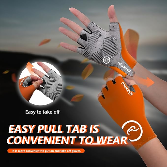 Cycling Gloves,Anti-Slip 5mm Padded Biking Gloves for Men Women Shock-Absorbing Summer Breathable for Road Bicycle Commuting