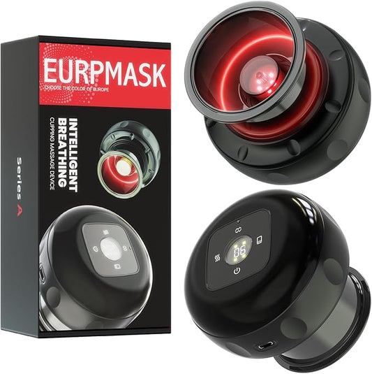 2 Pack 5-in-1 Electric Cupping Kit for Massage Therapy with Red Light Therapy - 24 Levels of Adjustable Suction & Heat, Portable Cupping Therapy Set for Back Pain Relief & Neck Muscle Soreness