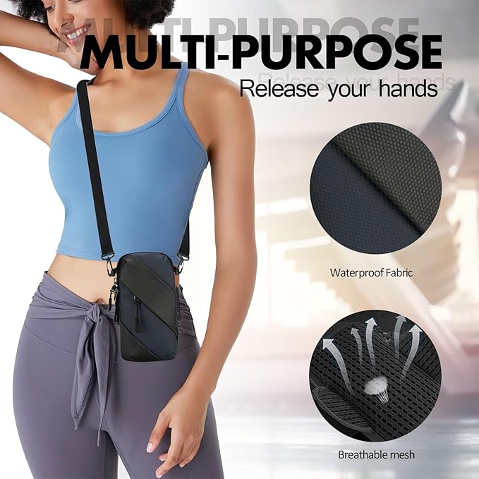 Phone Holder for Running Armband,Small Crossbody Shoulder Holsters Bag with Arm Bands for Women Men Kids,Fits iPhone 15 14 13 12 11 Pro Max Xs Xr 8 7 6S 6 Plus SE Mini Galaxy Workout,Exercise Arm Bag