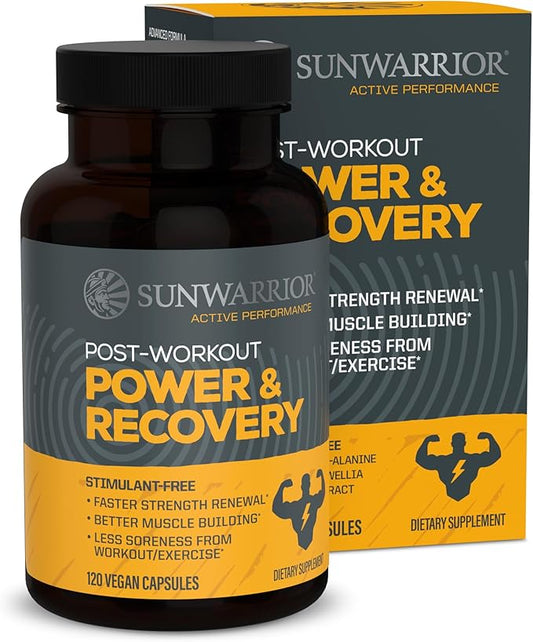 Amino Acids Supplement Recovery Capsules Stimulant-Free Post-Workout Muscle Recovery & Strength Support BCAAs Beta-Alanine, Tart Cherry & Boswellia Reduced Soreness & Faster Healing 120 Vegan Capsules
