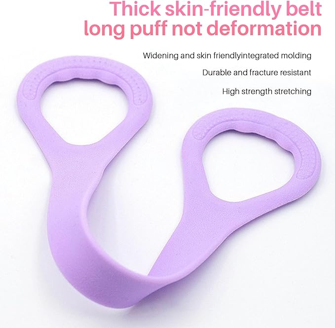 4 Pack Figure 8 Resistance Bands, Exercise Bands with Handles for Working Out, Arm and Back Training, Exercise Equipment for Yoga, Pilates, Physical Therapy, Stretching