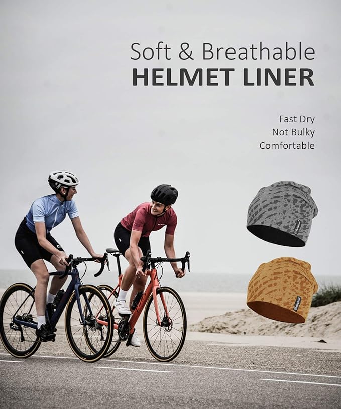 10" Multifunctional Soft Fashion Lightweight Beanies Hats, Cooling Running Skull Cap Helmet Liner Sleep Caps