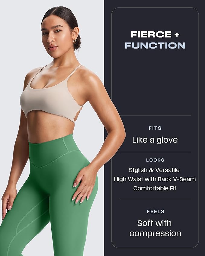 Aoxjox High Waisted Workout Leggings for Women Tummy Control Buttery Soft Yoga Metamorph Deep V Pants 26"