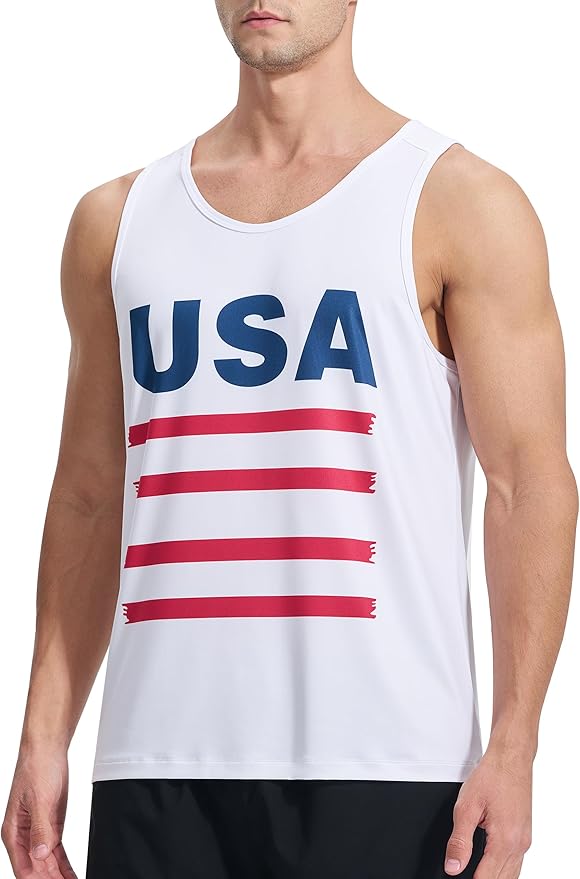 EZRUN Men's Quick Dry Sport Tank Top for Bodybuilding Gym Athletic Jogging Running,Fitness Training Workout Sleeveless Shirts