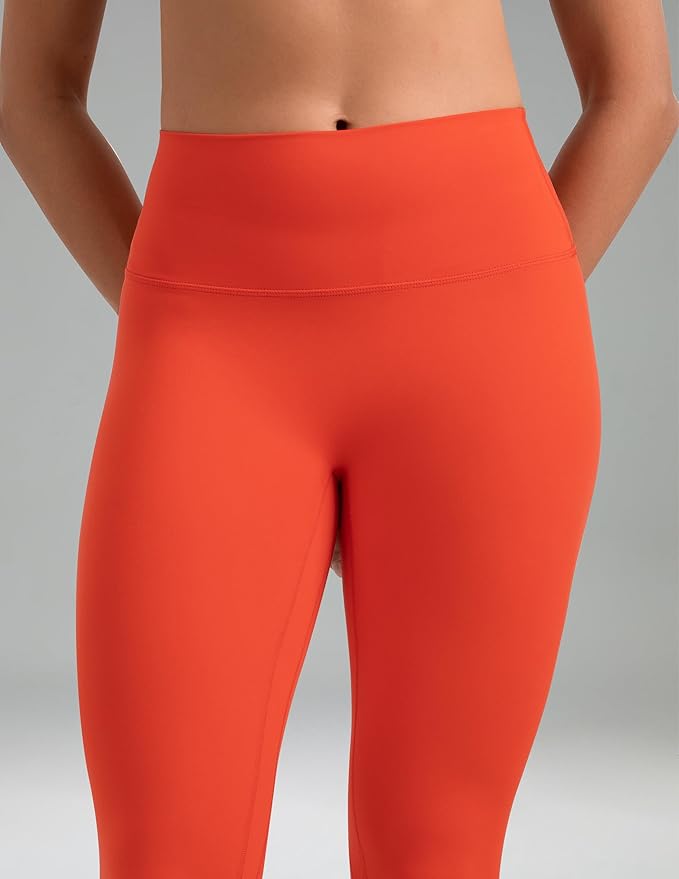 Colorfulkoala Dreamlux No Front Seam Leggings for Women 25"/28" Inseam, Seamless High Waisted Buttery Soft Yoga Pants
