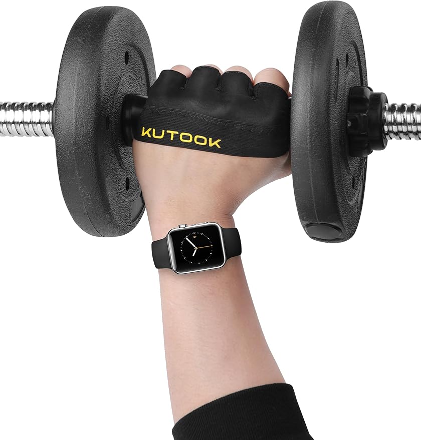 KUTOOK Weight Lifting Workout Gloves for Men/Women, 3mm XRD Padding Grip Gym Gloves, Breathable Partial Gloves for Calluses, Weightlifting Gloves for Exercise, Kettlebell, Pull-Ups, Cross Training