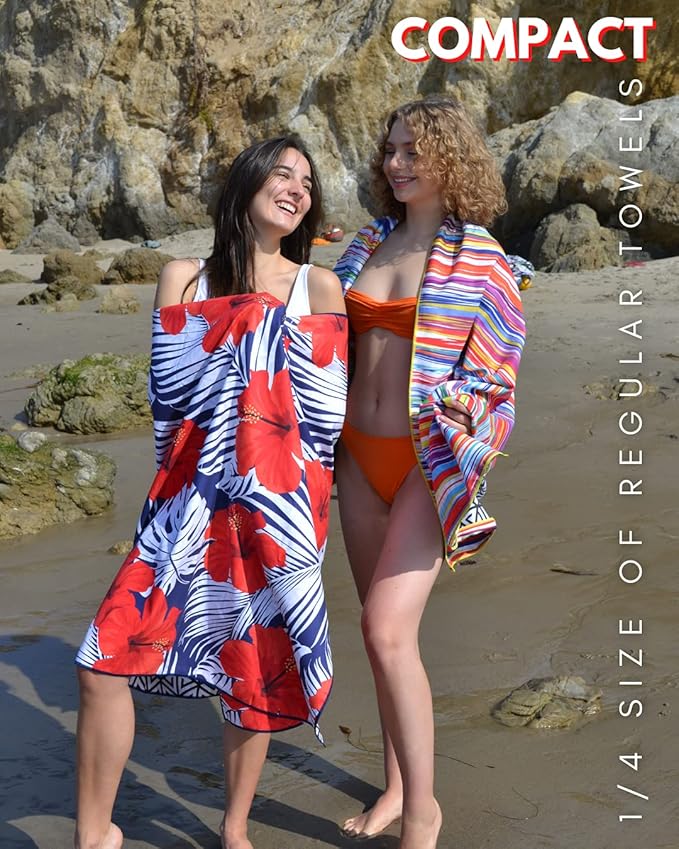 ECCOSOPHY Microfiber Beach Towel - Sand Free Towels are Quick Dry, Light Weight, Super Absorbent - Perfect Pool, Travel, Cruise, Camping Essentials - Oversized Extra Large for Adults 71x35 in