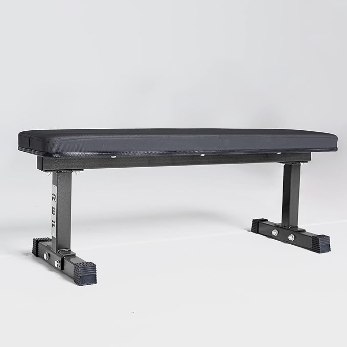 REP Fitness Flat Weight Bench, Heavy Duty Workout Bench For Home Gym, Folding Fitness Equipment For Strength Training, Adjustable Utility Platform For Dumbbells, Barbell, Lifting And Core Exercises