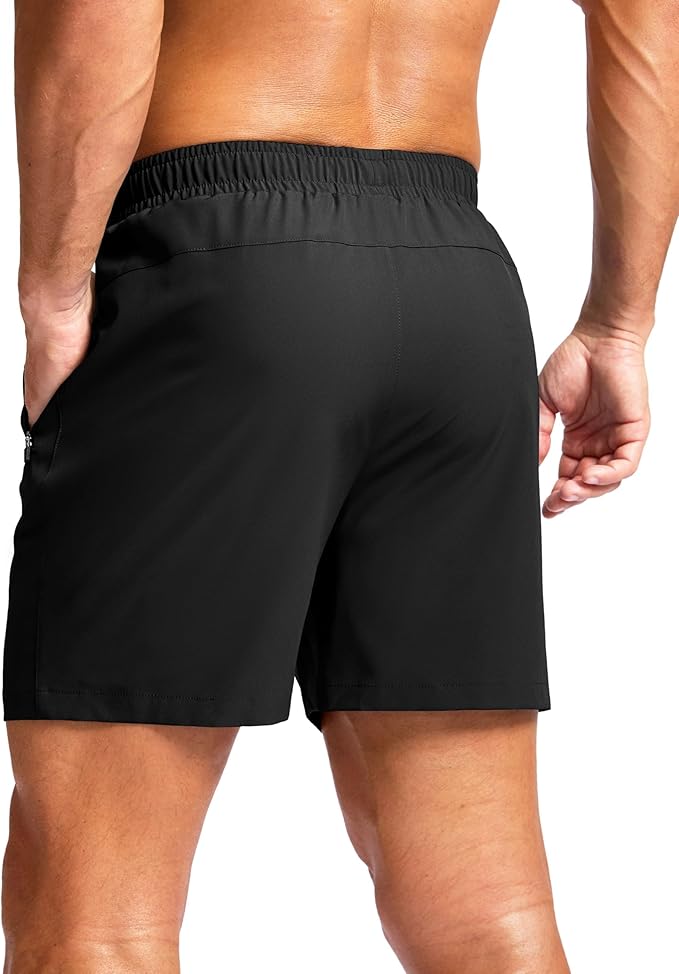 G Gradual Men's Athletic Running Shorts with Zipper Pockets Quick Dry 7"/ 5"/ 9" Workout Gym Shorts for Basketball Hiking