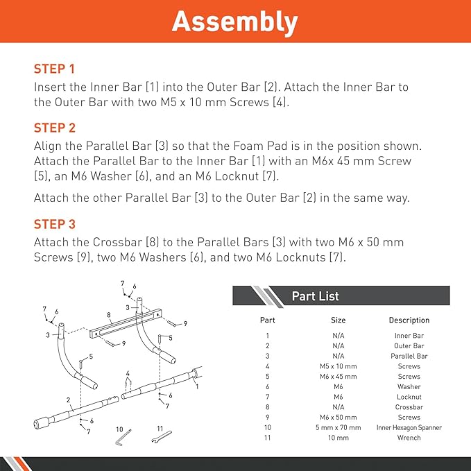Body Sport 3-in-1 Pull-Up Bar for Doorway, Upper Body Fitness Workout Bar – 300 lb. Max Limit, Multi-Grip Exercise Bar – Portable Fitness Trainer for Home Gym