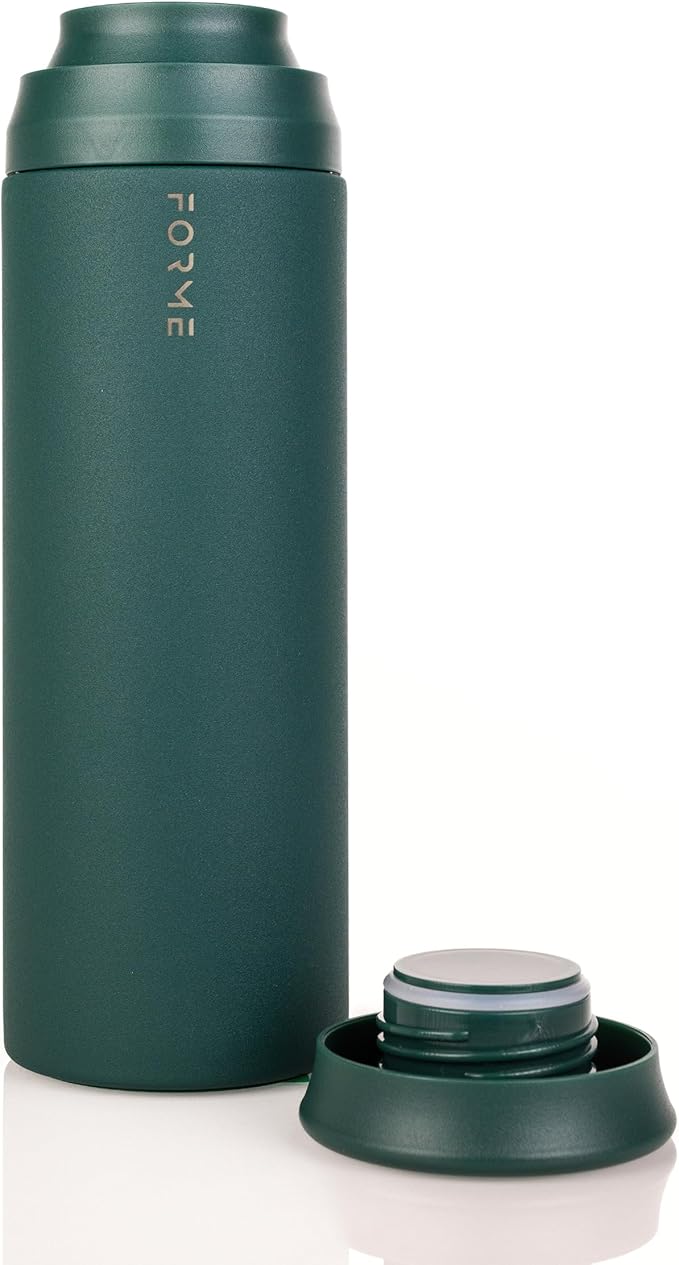 FORME - Shaker, 700ml Stainless Steel Protein Shaker, Double Walled Vacuum Insulated, Cold and Hot Drinks, Silent & Leak Proof, Fits Most Cup Holders (Jungle)