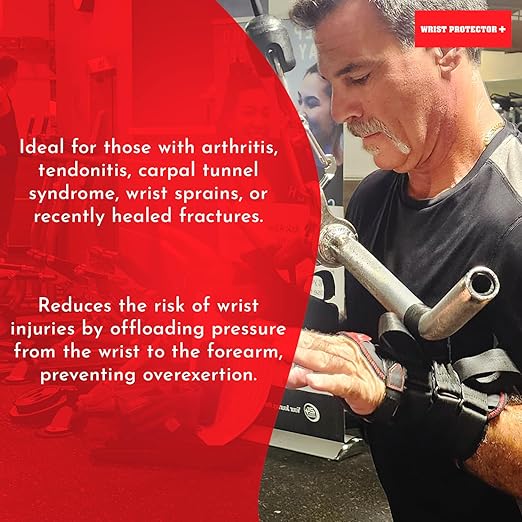 Left Hands Free Pain Management Weightlifting Wrist Support for Gym - Adjustable Straps Brace Non-Slip Grip for Gym, CrossFit, Strength Workouts - Eliminate the Pain Embrace the Gain